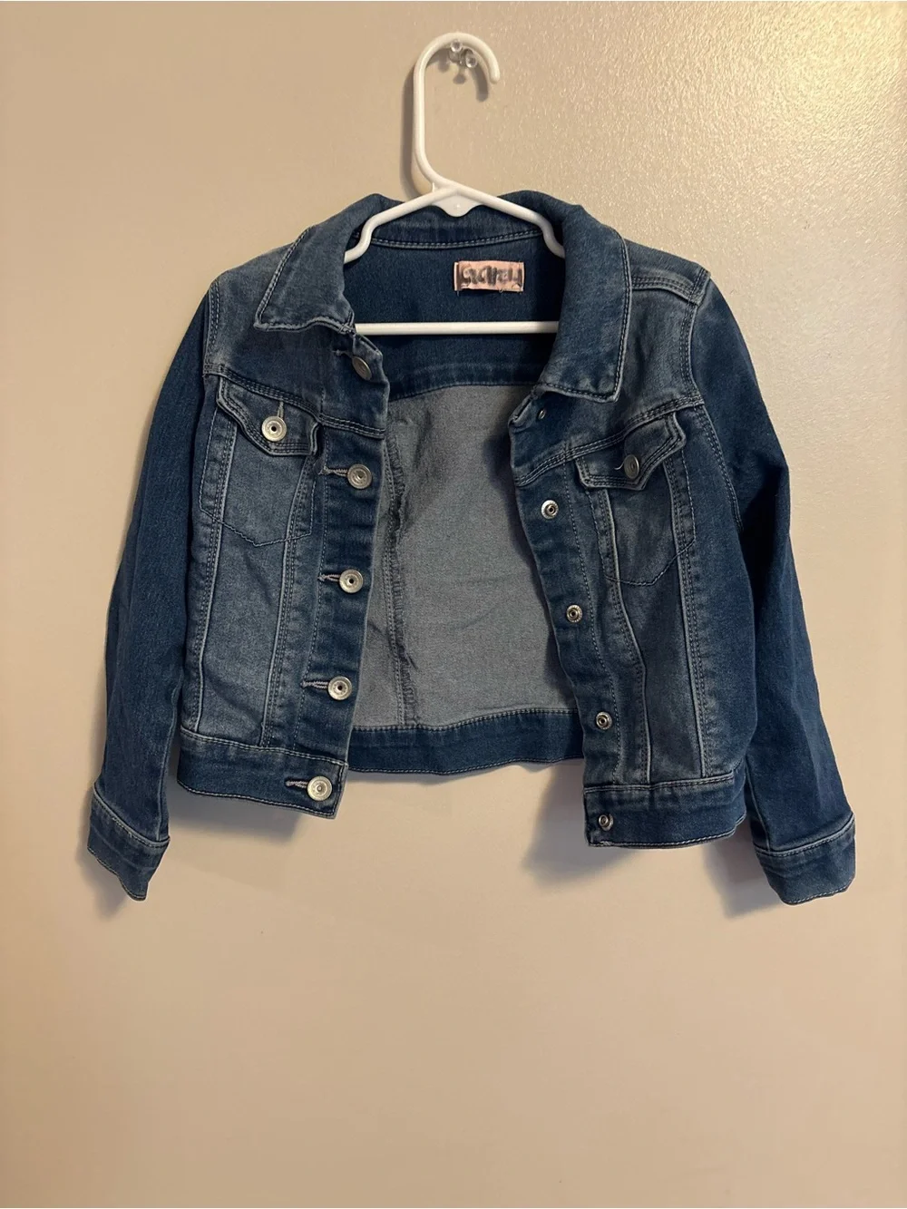 Kids Dark Blue Denim Jacket - Casual Button-Up
